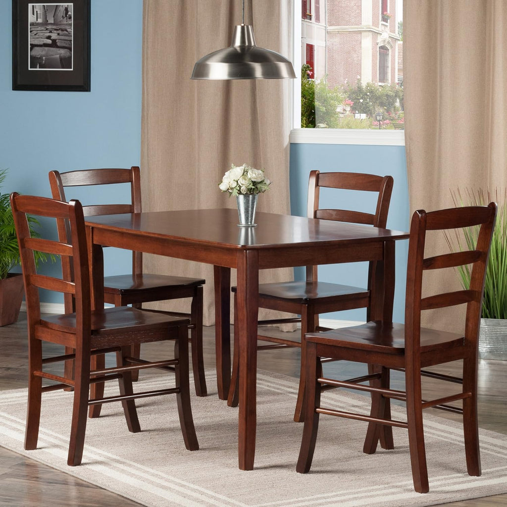 Walnut 5-Pc Dining Table with 4 Chairs P112909