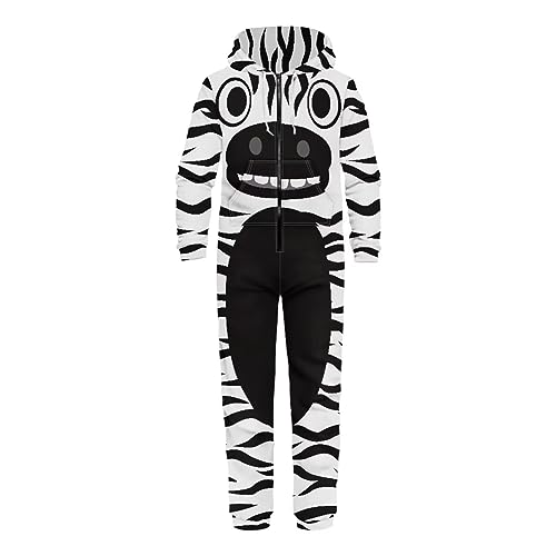 Adult Onesie Hooded One-Piece Pajama Zipper Jumpsuits C523146