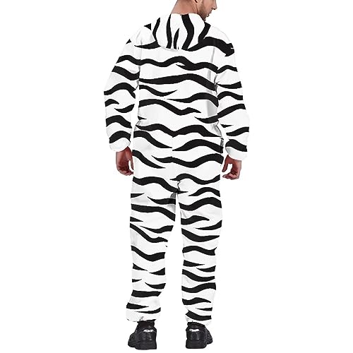 Adult Onesie Hooded One-Piece Pajama Zipper Jumpsuits C523146