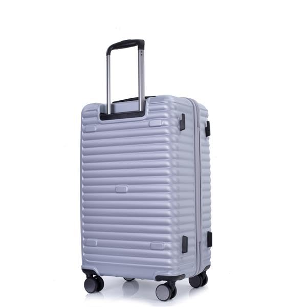 3 Piece PC+ABS Lightweight Luggage Set with TSA Lock (Dark Purple) X87245