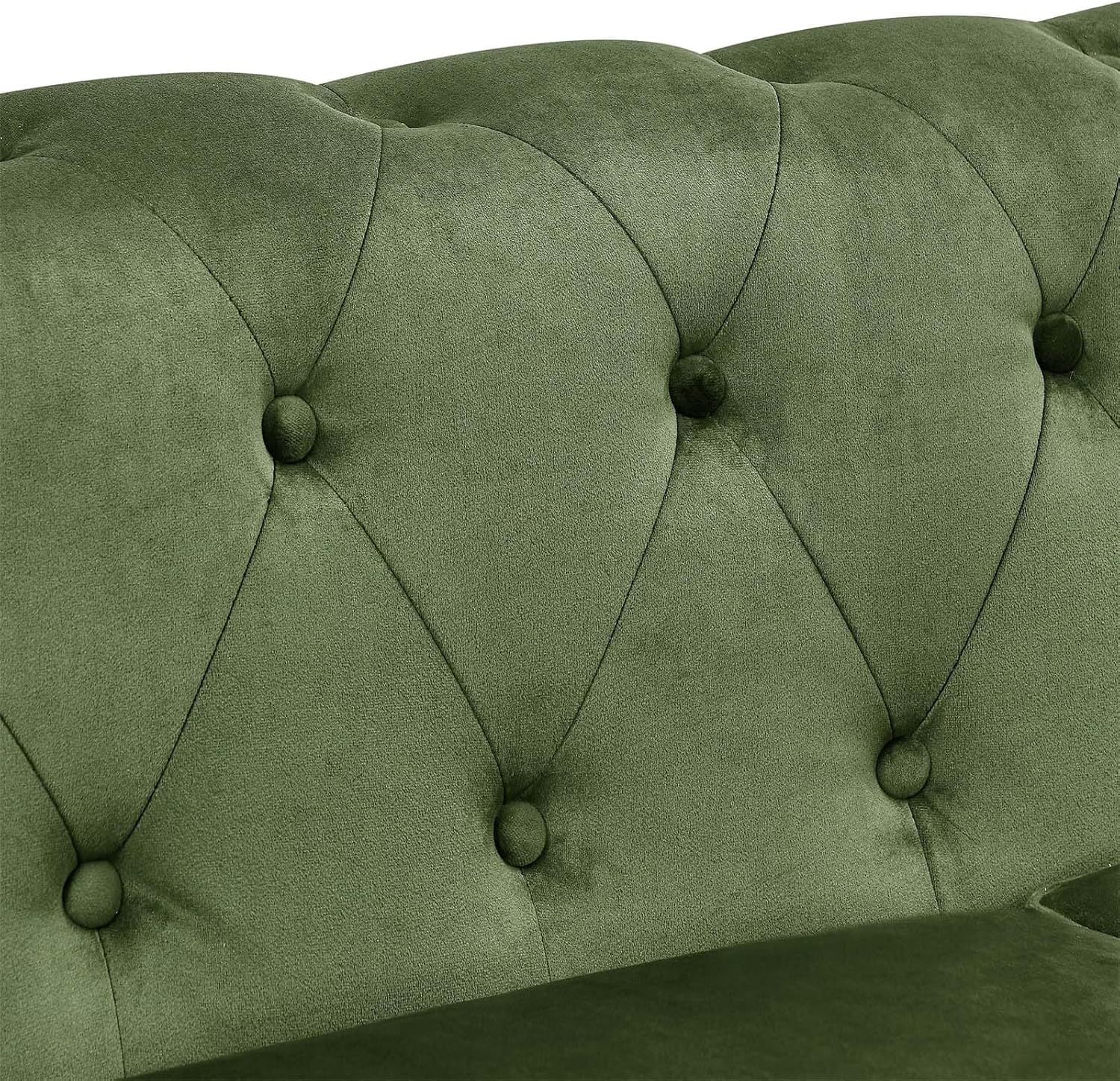 Green Velvet 3 Seater Chesterfield Sofa Z3756