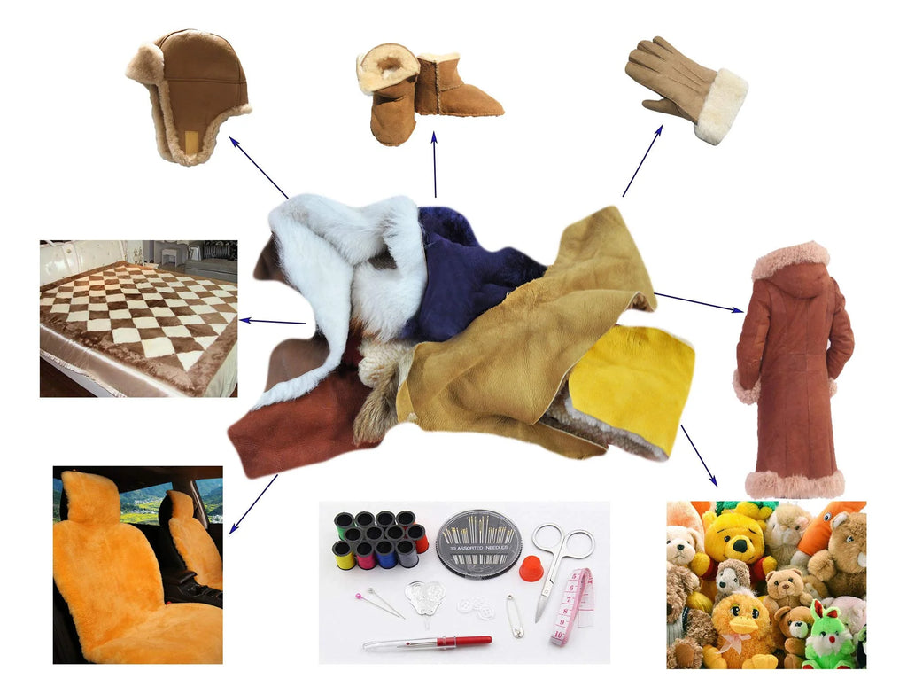 1 Pound/Bag Leather Wool Remnants R735