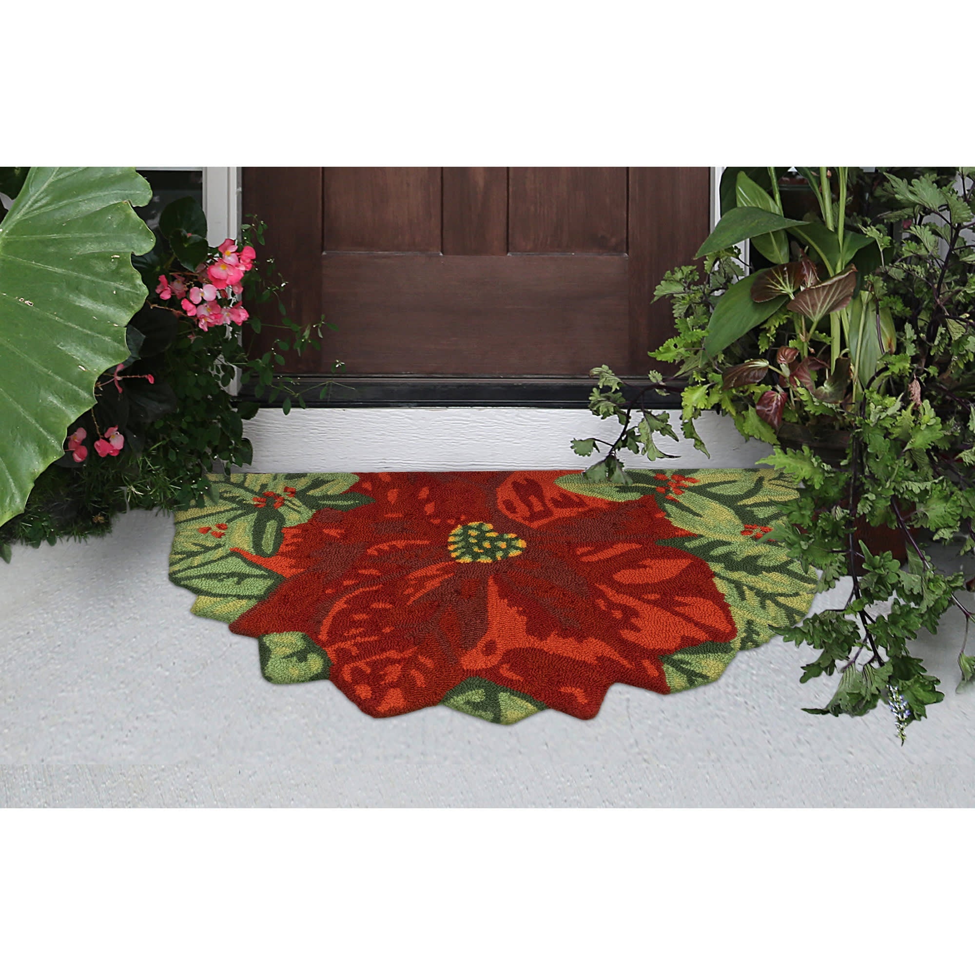 Frontporch Poinsettia Indoor Outdoor Mat