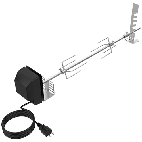 BBQ Rotisserie Grill Kit with 120V 4W Motor, 28" Spit Rod, 2 x 4 Forks Z806355