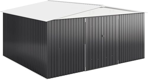 White Metal Outdoor Storage Shed R18355