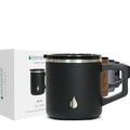 16oz Triple Wall Stainless Steel Insulated Coffee Mug with Lid W9339