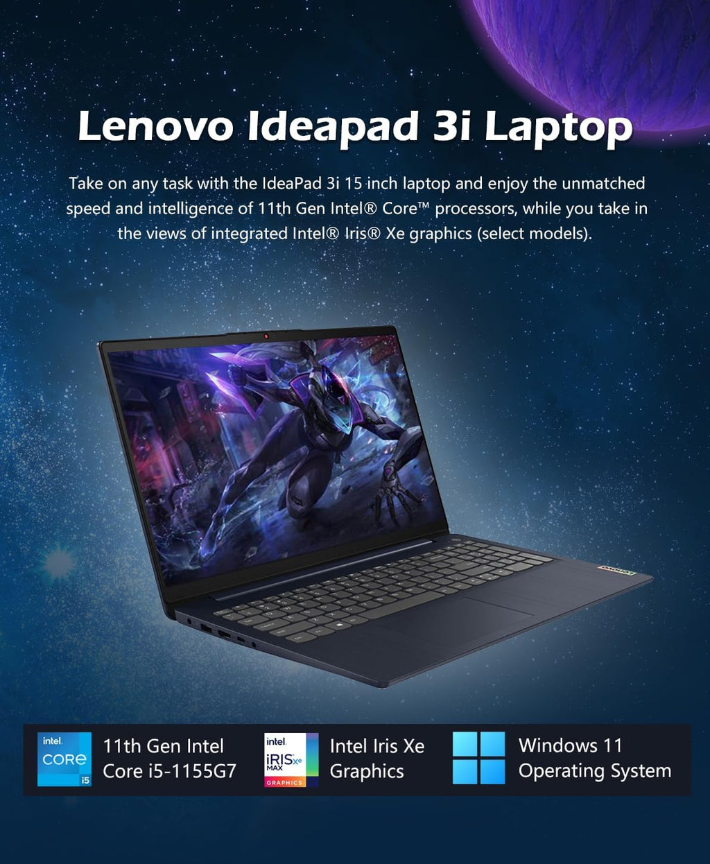 40GB Memory Intel Core i3 11th Gen 2TB Storage 15.6" FHD Touchscreen Laptop U81096