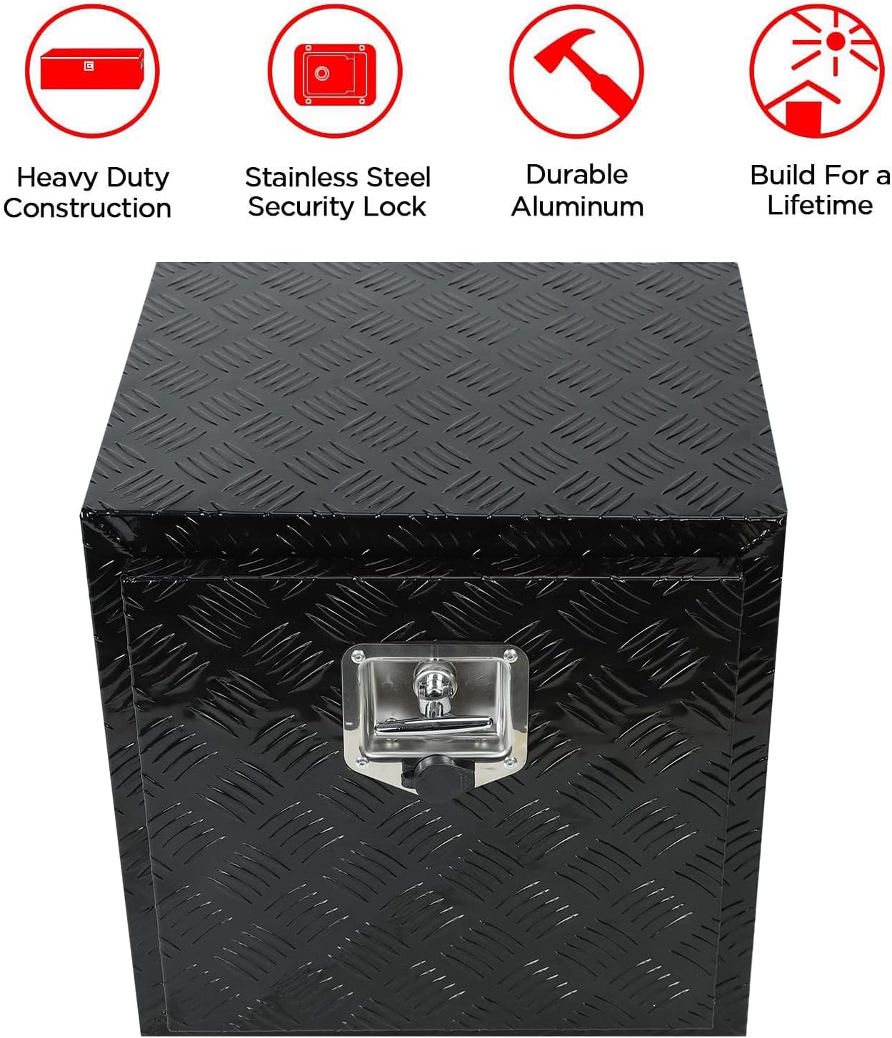 Black Aluminum 5 Bar Tread Tool Box G7637