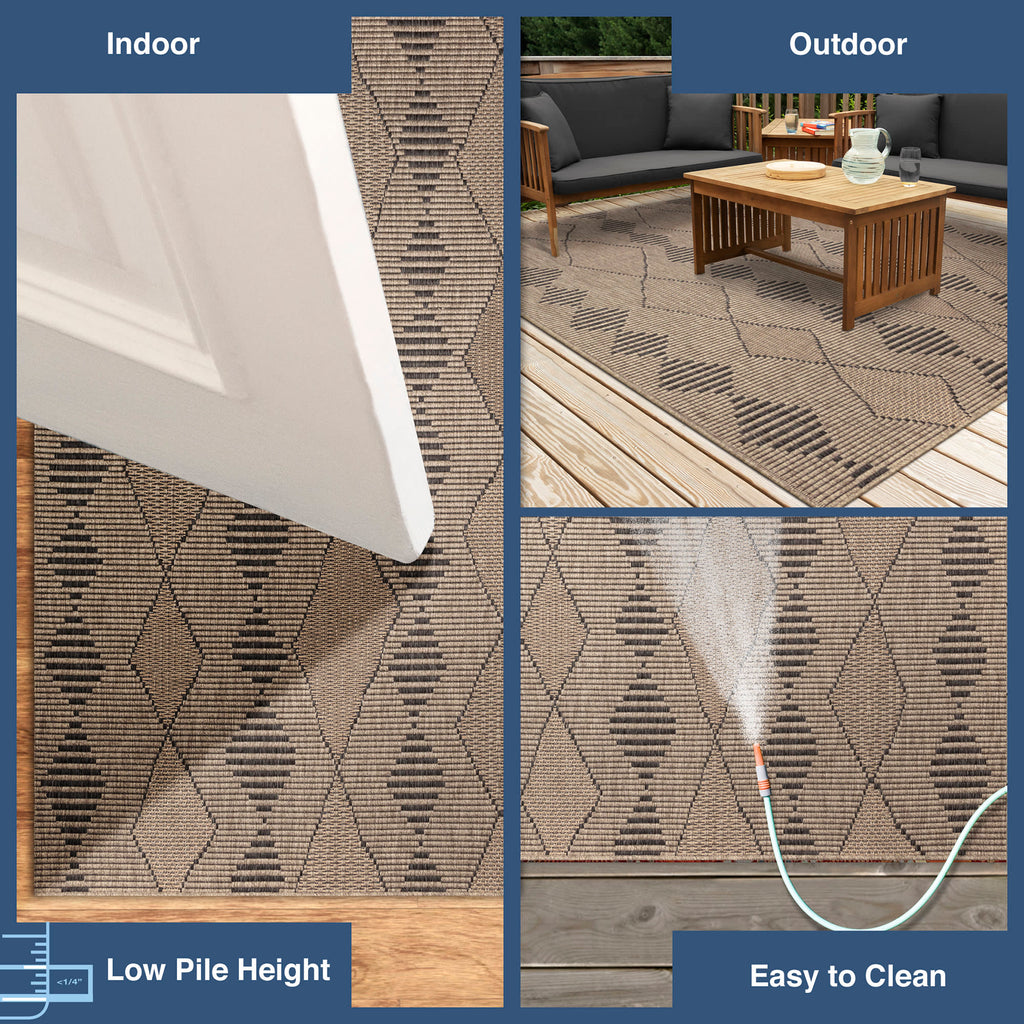 Monaco Diamonds Indoor Outdoor Area Rug