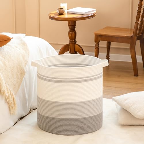 Gradient Yellow 80L Woven Laundry Basket with Handles I460