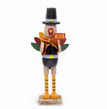 Green and Orange Wooden Turkey Nutcracker T43648
