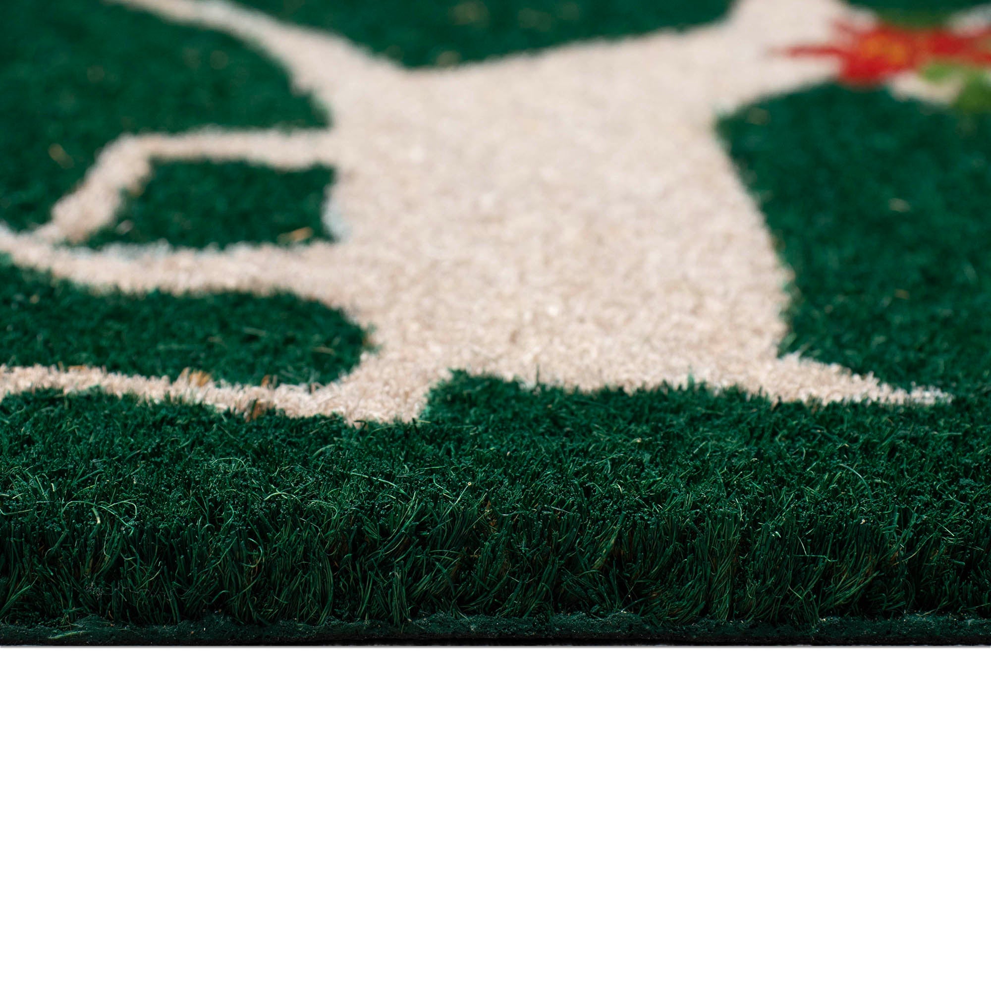 Natura Christmas Is Here Coir Doormat with Non-Slip Backing