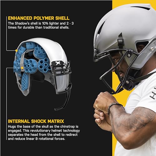 Lightweight Polycarbonate Football Helmet with Facemask E94654