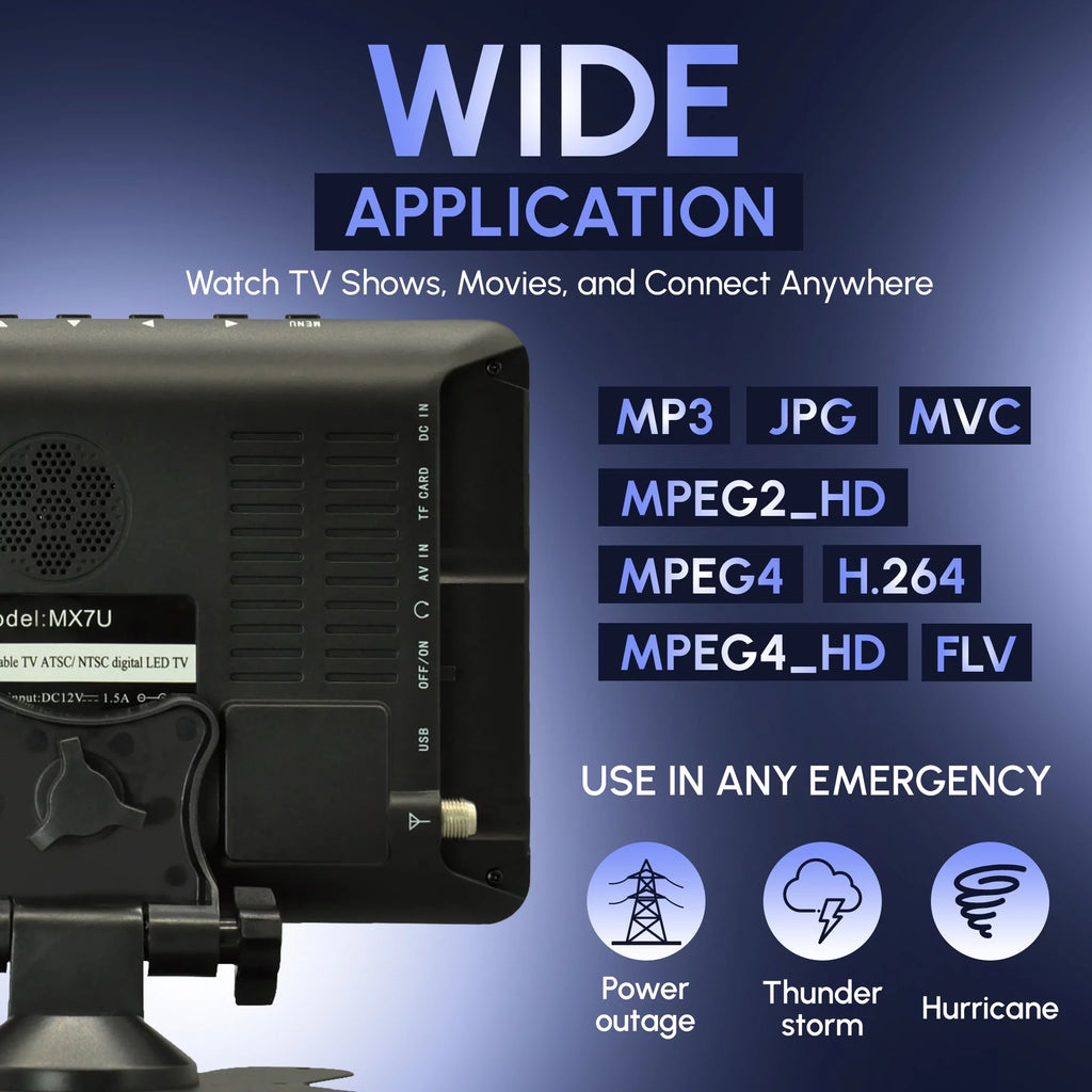 7" Portable LCD TV with Remote Control K6025
