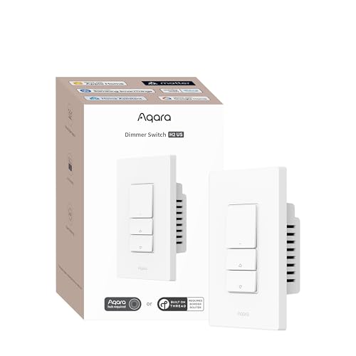 Smart Dimmer Switch, 2-in-1 Neutral, Thread/Zigbee Support, Silent On/Off Dimmer Light Switch R119855