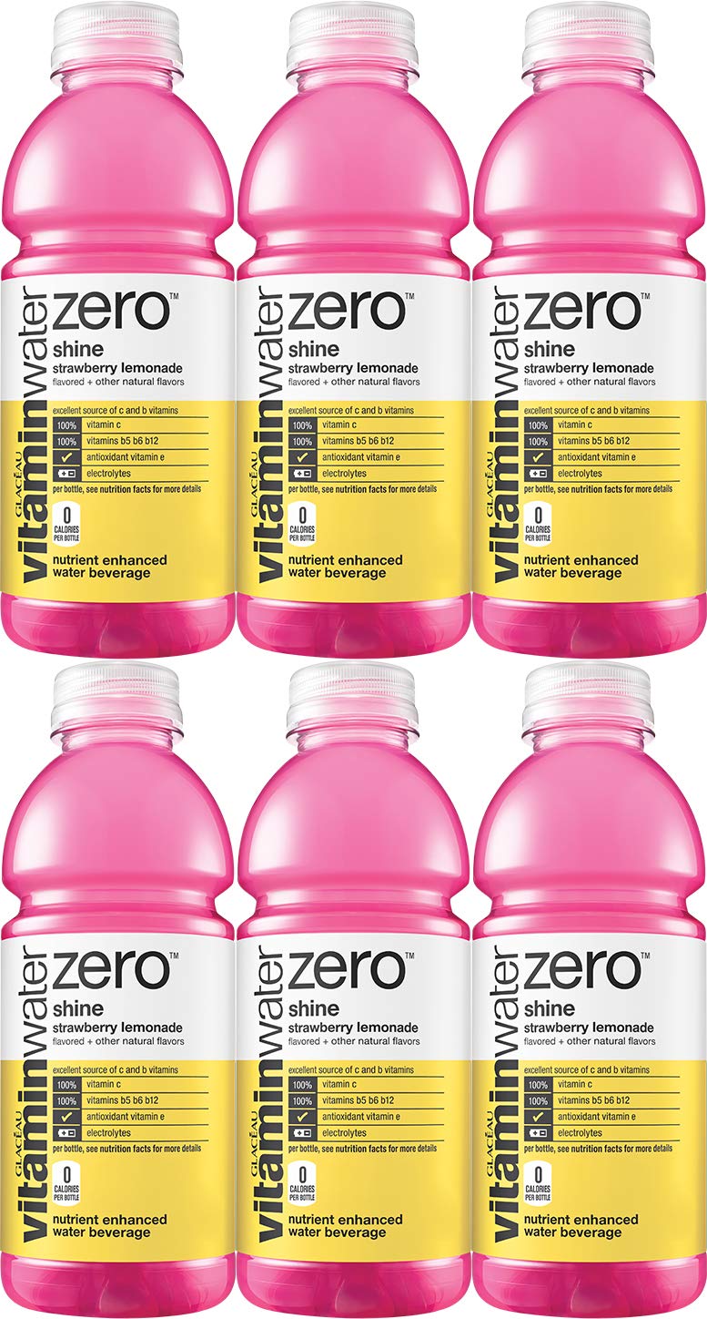 2 set of 6 Pack Vitamin Water Zero Strawberry Lemonade 20oz Bottle Q92524