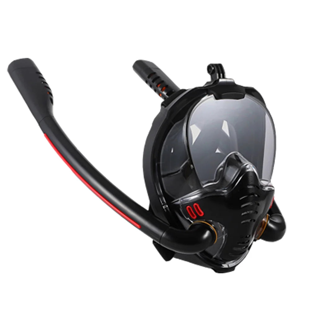 Snorkeling Double Tube Silicone Diving Goggles U267973