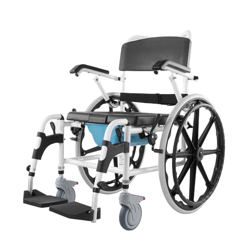 Aluminum Alloy Shower Wheelchair, 17.5in Width, 300 lbs Capacity U2264