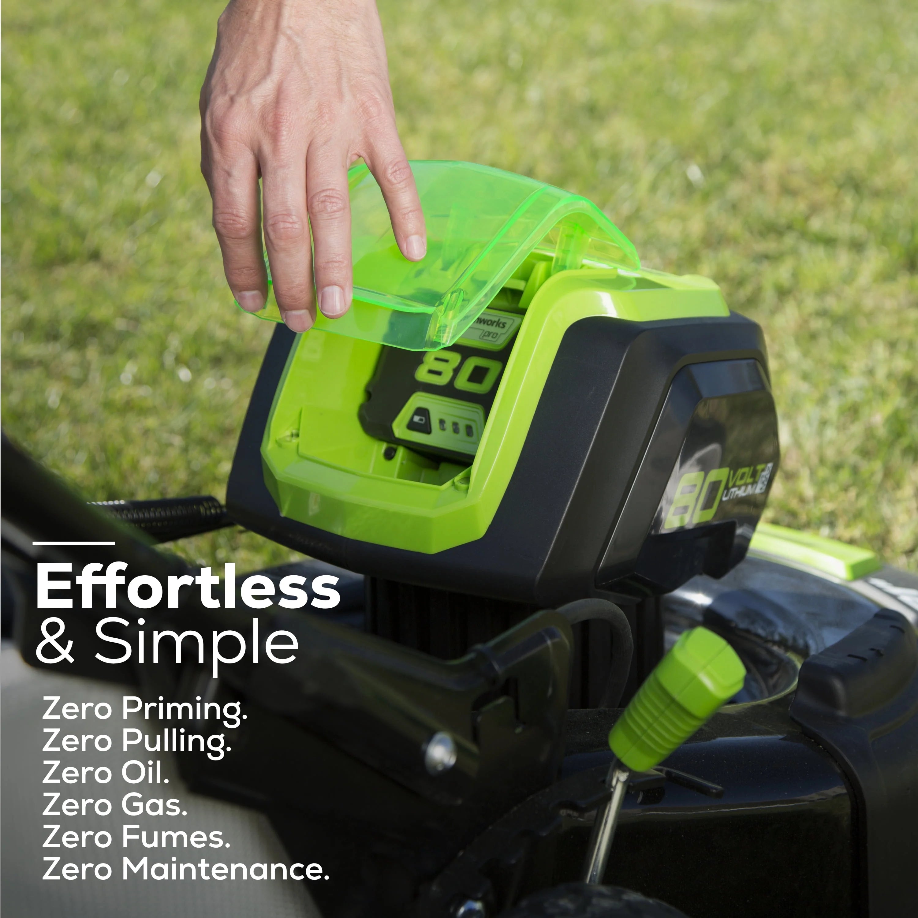 80V 21 Self Propelled Mower 5Ah Battery & Charger B916