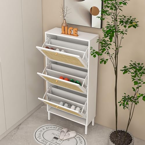 Natural Rattan Cabinet with 3 Flip Drawers O413043
