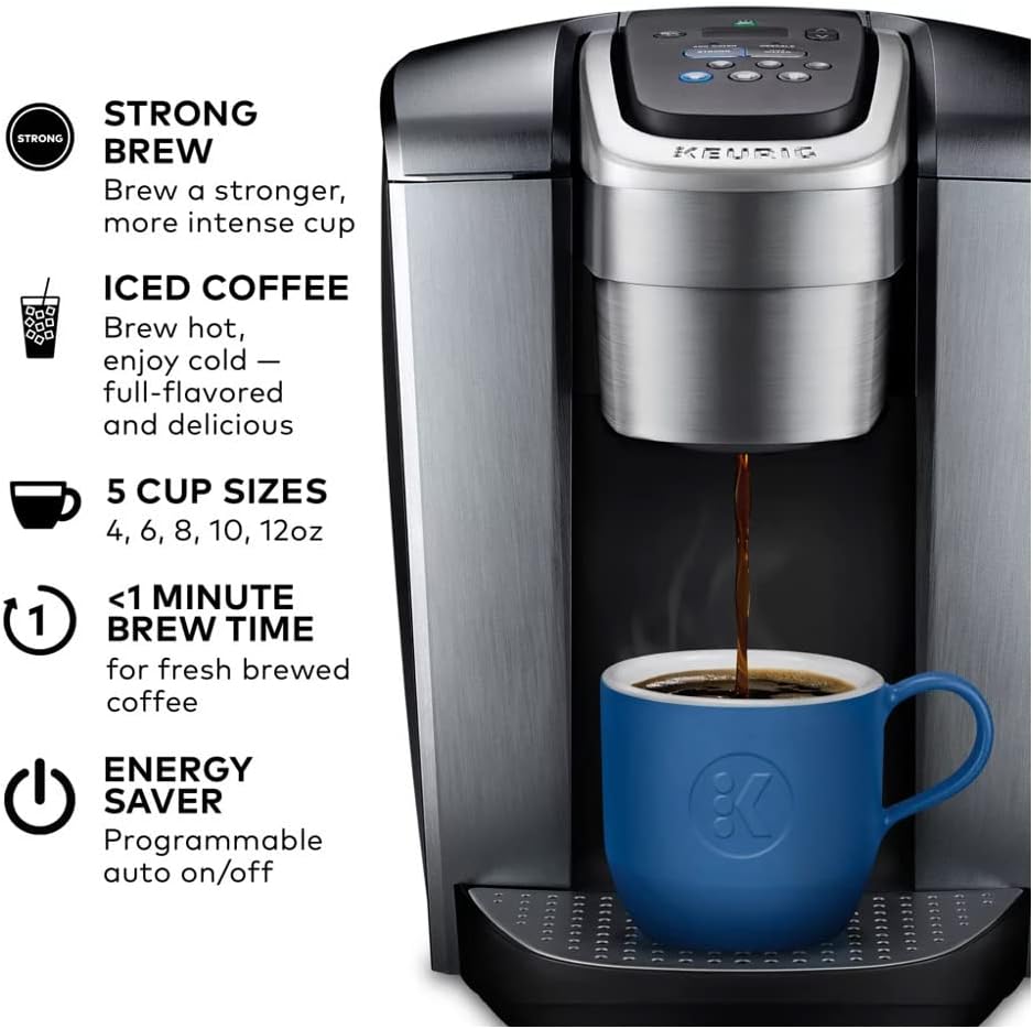 Brushed Silver Single Serve Programmable Coffeemaker W118074