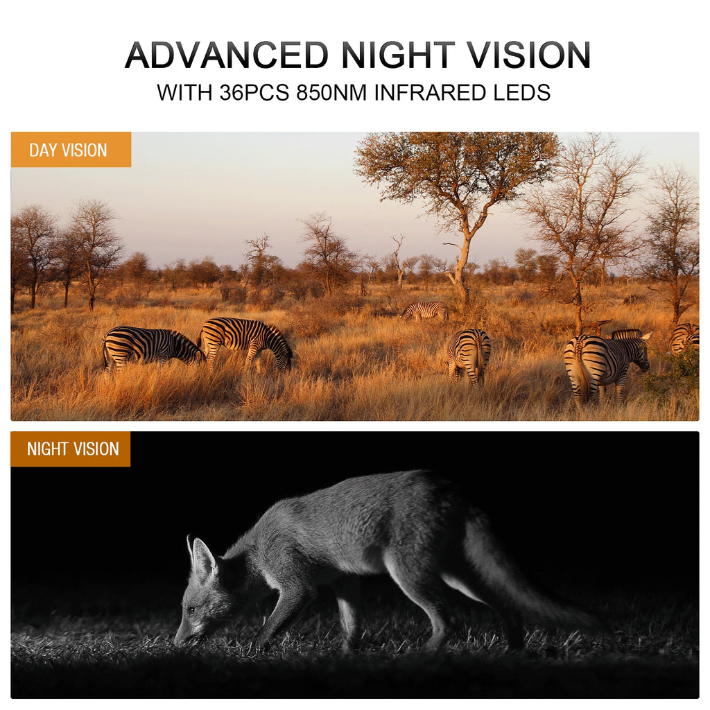 Solar Powered Trail Camera with SD Card Rechargeable 4400mAh 4K 48MP WiFi Night Vision Waterproof IP66 S454