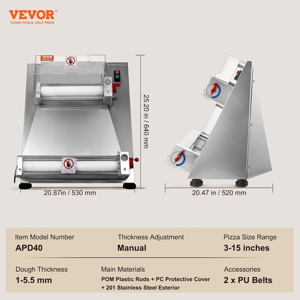 Stainless Steel Automatic Commercial Pizza Dough Roller Sheeter L2552