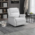 Beige Boucle Upholstered Swivel Recliner Chair V8156