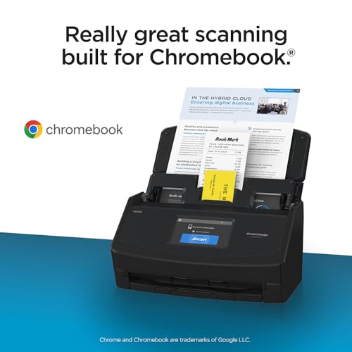 Black Wireless Document Scanner with Auto Document Feeder P102552