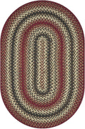 Red Braided Rugs 27x45 Oval K1293