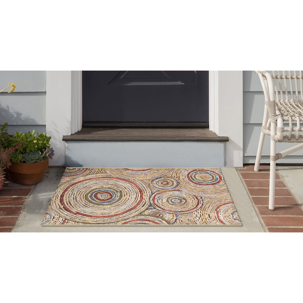 Esencia Basket Circles Indoor Outdoor Mat