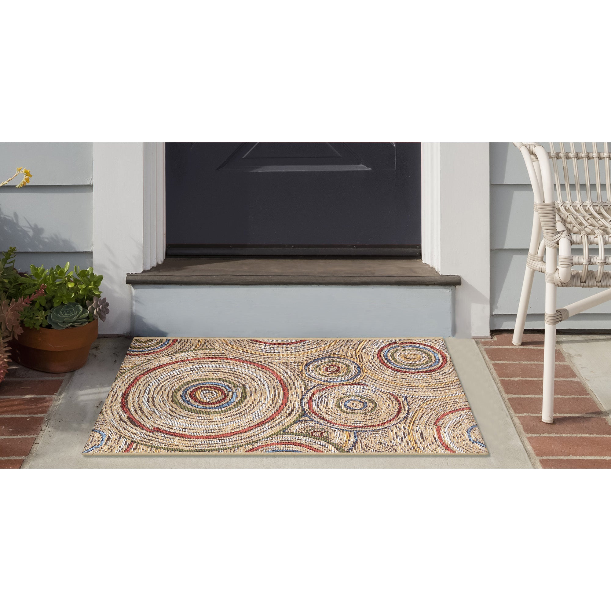 Esencia Basket Circles Indoor Outdoor Mat