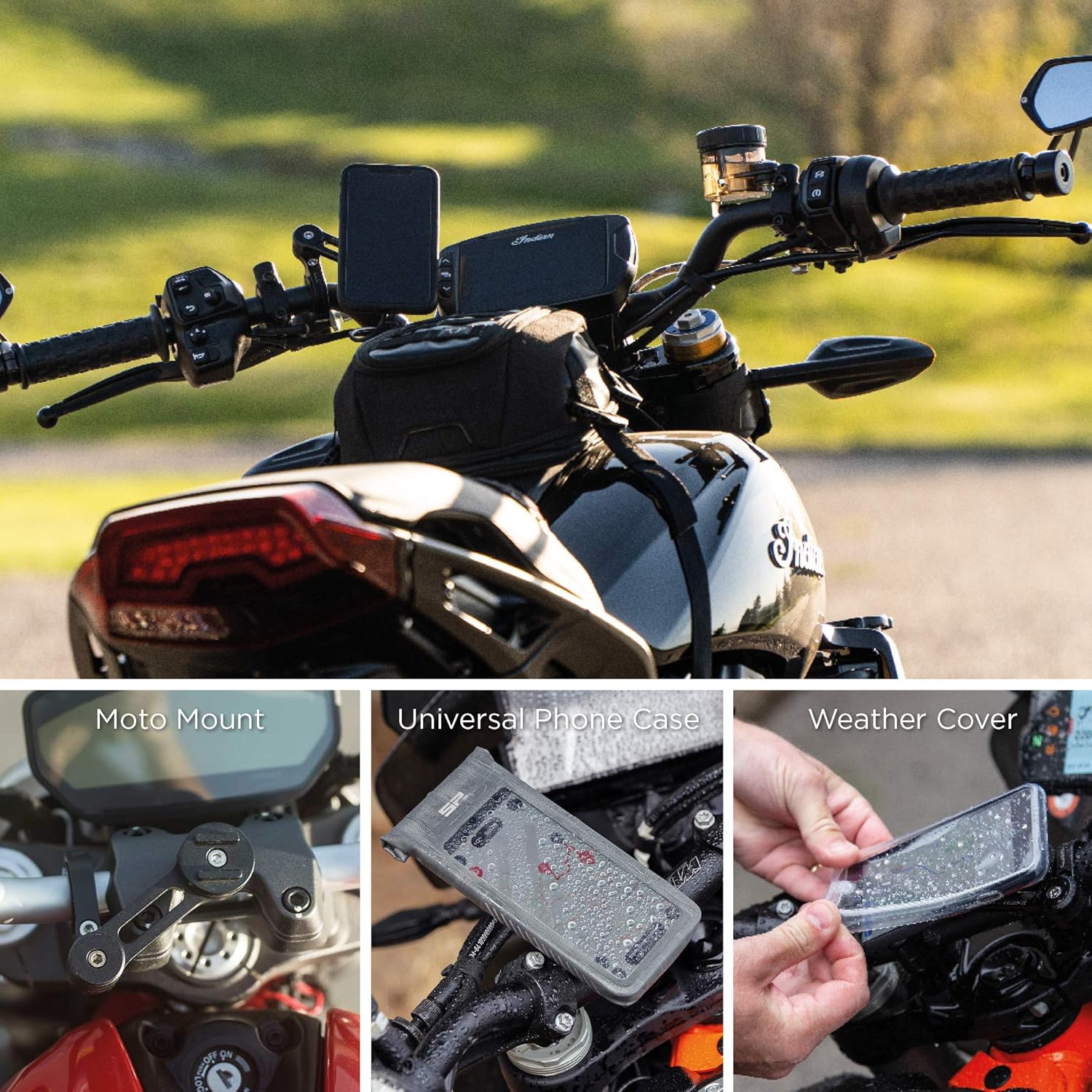 Aircraft Grade Aluminium Phone Mount for Motorcycles Y5589