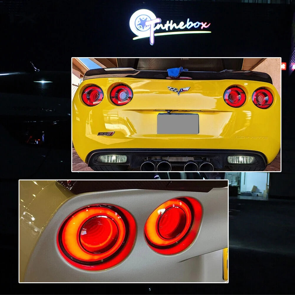 LED Red Halo Ring Rear Brake Tail Lights 4PC Q644183