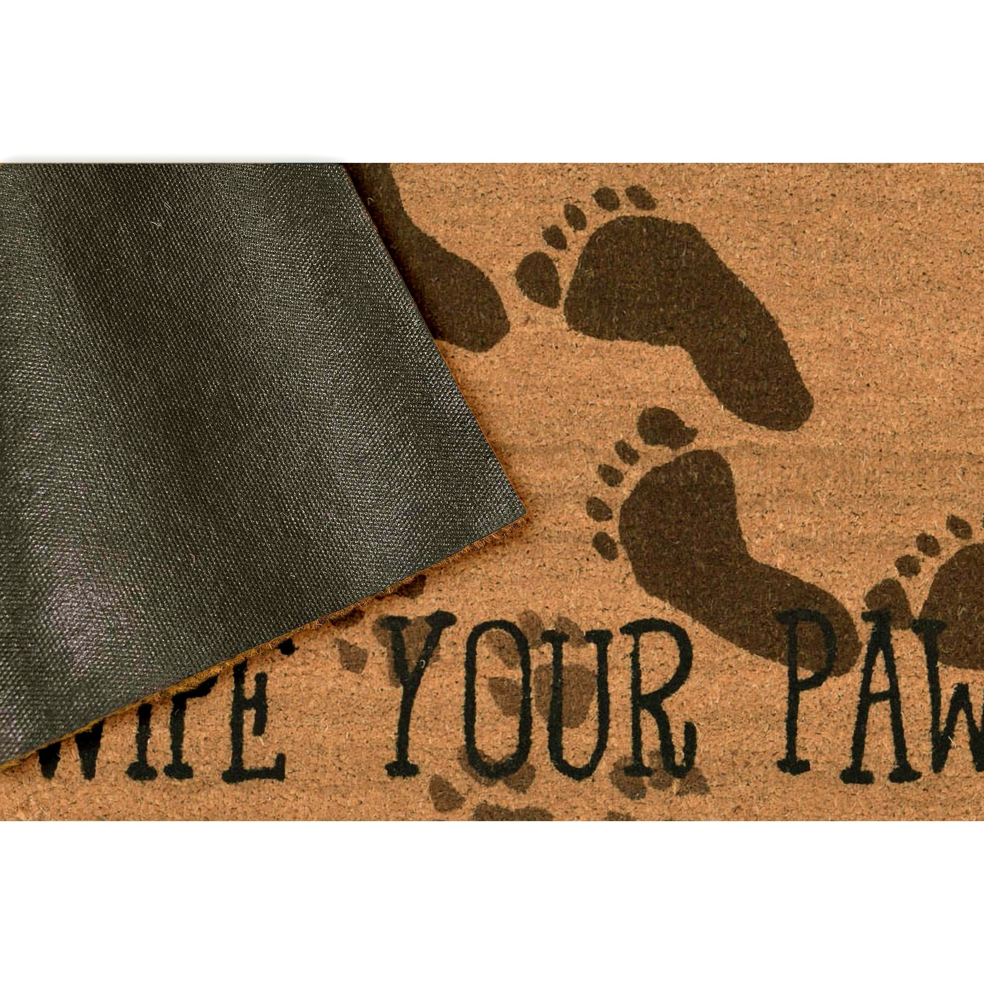 Natura Wipe Your Paws Coir Doormat with Non-Skid Backing