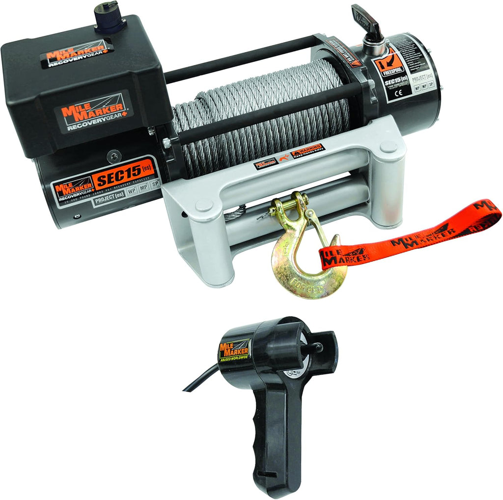 15,000 lb. Capacity Electric Winch with Steel Cable S99391