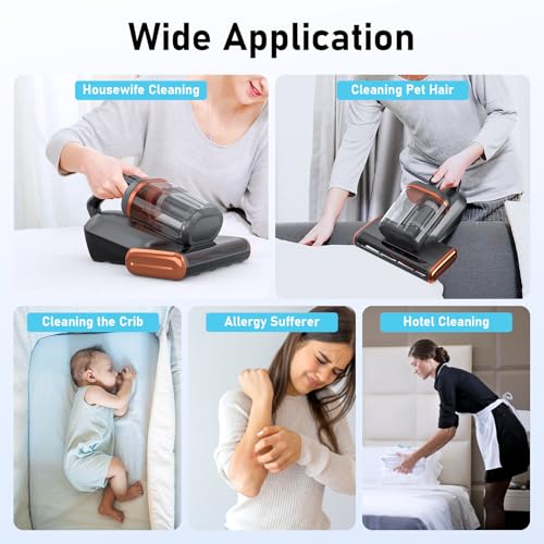 400W 15Kpa Suction Double-Cup Bed Vacuum Cleaner with UV & Ultrasonic J963836