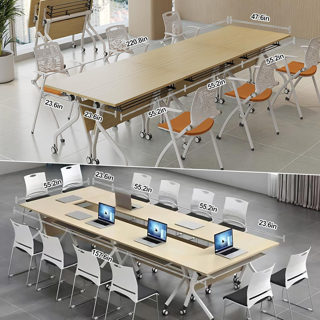 6-Pack Folding Conference Table with Caster Wheels U972