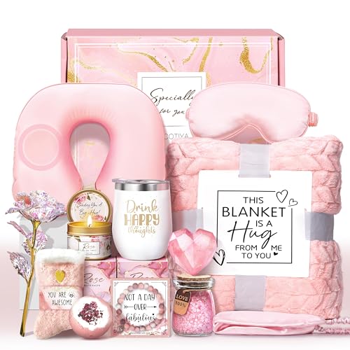 Ocean Relaxing Spa Gift Basket Care Package with Blanket Q387334