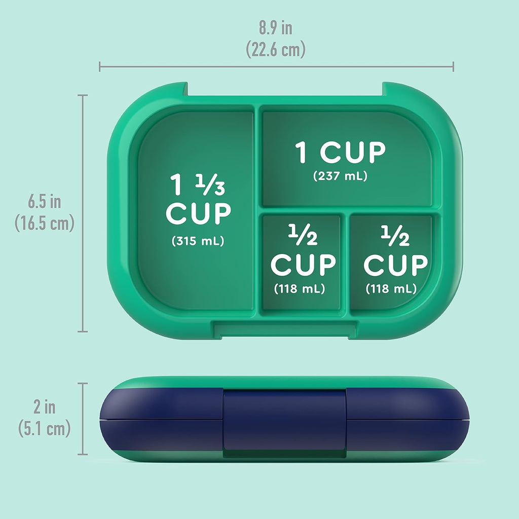Kids Chill Lunch Box (Green/Navy) With Reusable Plastic Utensils (Blue) M762127