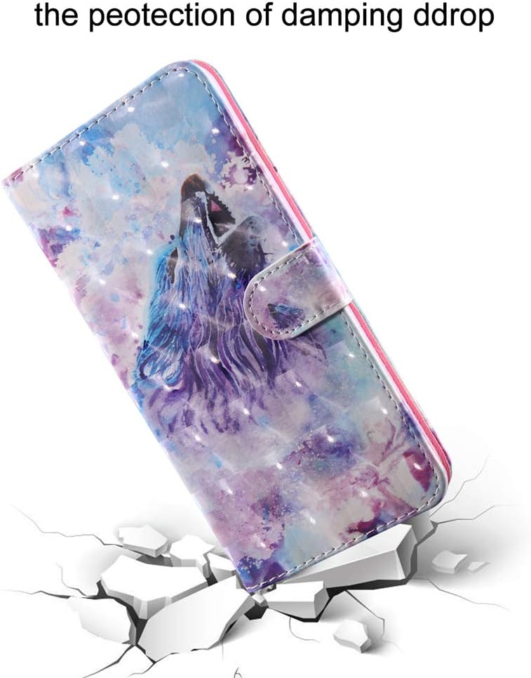 Purple Wolf PU Leather Wallet Case for LG Stylo 5 J364597