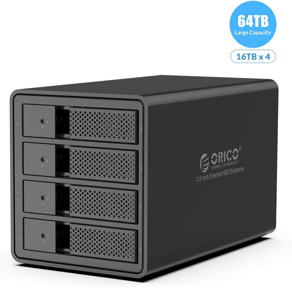 4 Bay USB 3.0 SATA External Hard Drive Enclosure for 3.5 inch HDD Aluminum Alloy RAID Enclosure S858