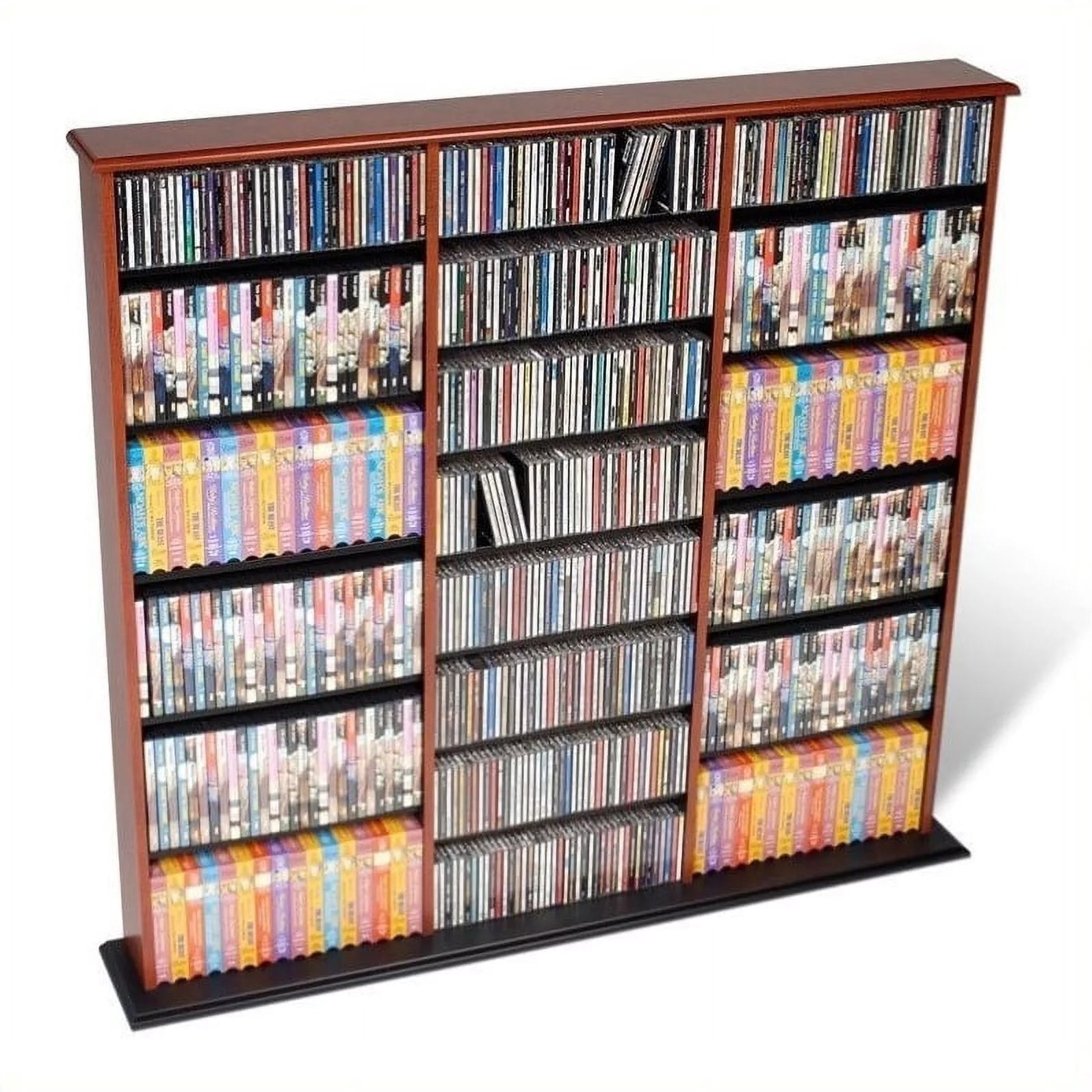 51" Triple CD DVD Media Storage Rack in Cherry B674052