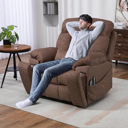 Oversized Power Lift Recliner Chair with Heat and Massage T455