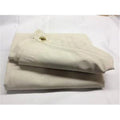 White 6 by 8 Feet Waterproof Canvas Tarp with Rustproof Grommets N627457