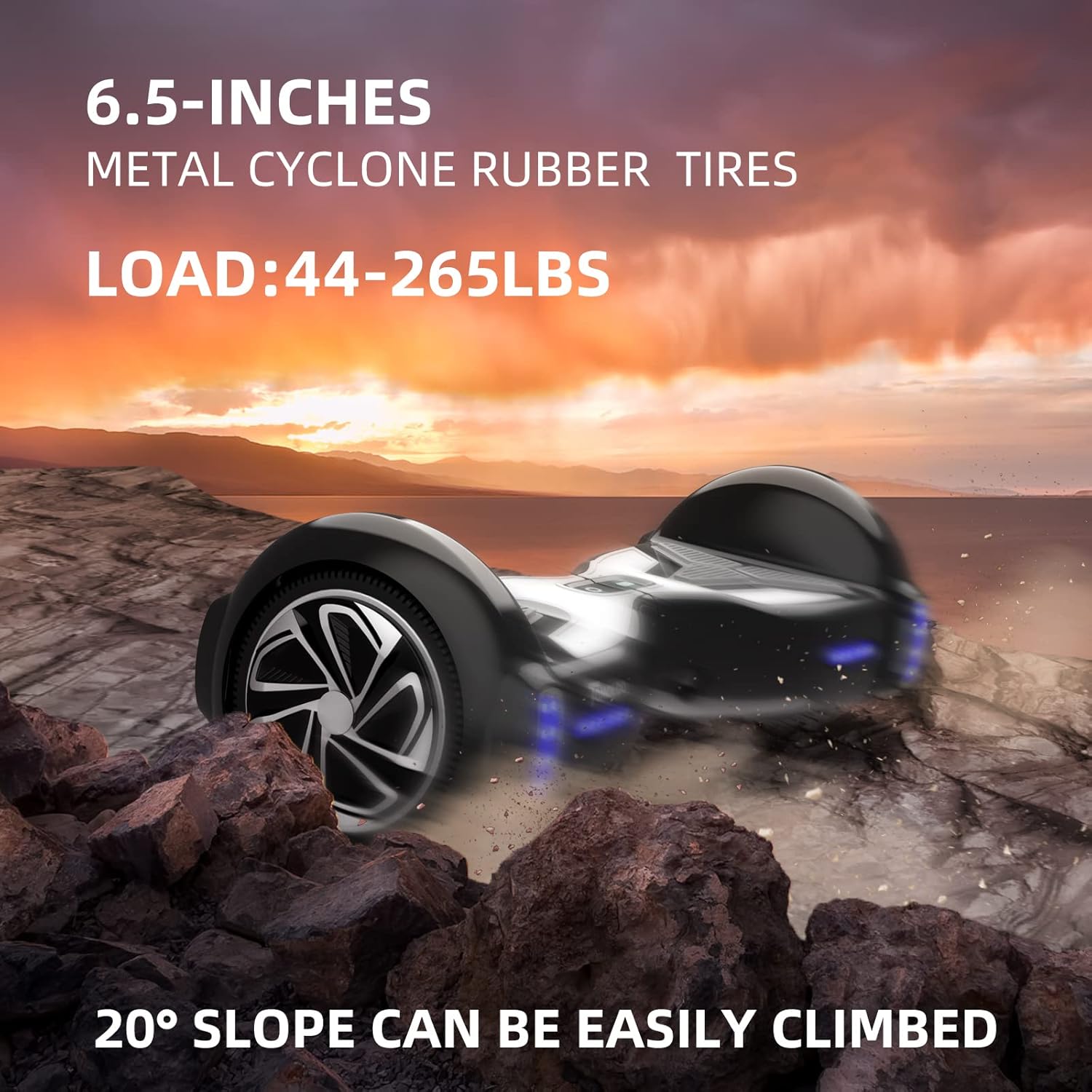 6.5" Self Balancing Scooter with Bluetooth Speaker and LED Lights K9925