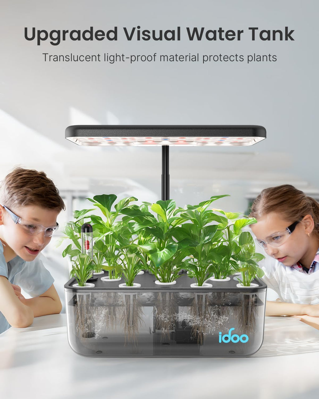 12 Pods Hydroponics Growing System with LED Grow Light I3545