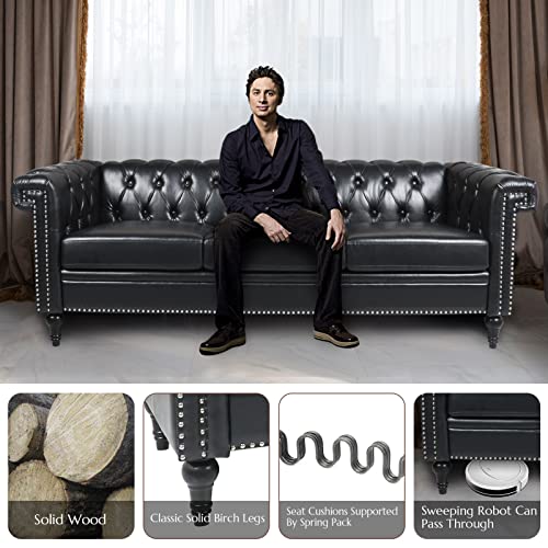 Blue Velvet 3-Seater Sofa Y22094