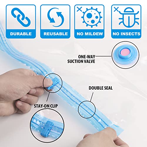 16 Pack Vacuum Storage Bags with Hand Pump Q820