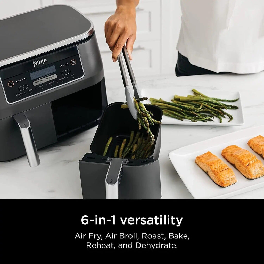 8 Quart DualZone 2-Basket Air Fryer, Grey C654538